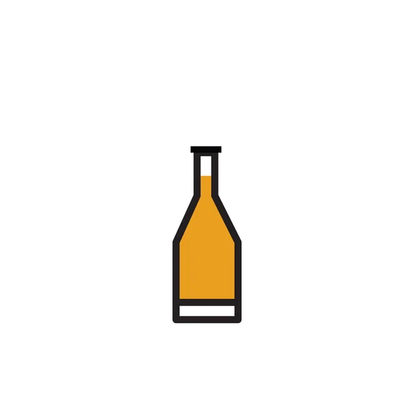 Botella Vino Icono Plano Ilustración Vectorial — Archivo Imágenes Vectoriales