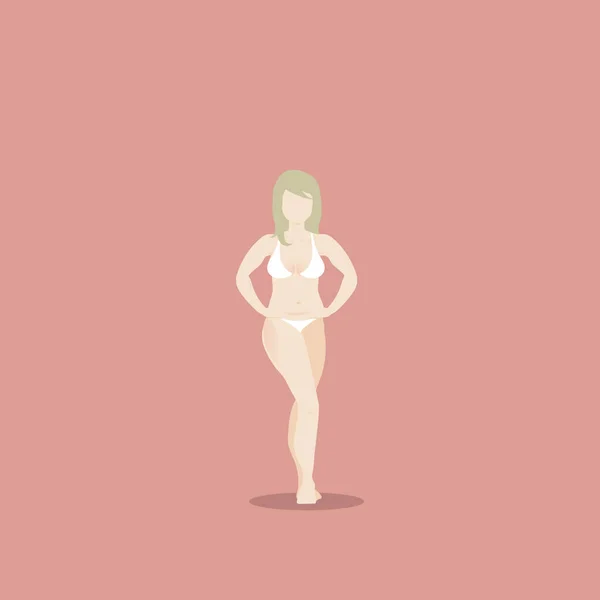 Illustration Vectorielle Une Femme Maillot Bain — Image vectorielle