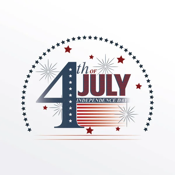 Διανυσματική Απεικόνιση Της 4Ης Ιουλίου Ημέρα Ανεξαρτησίας — Διανυσματικό Αρχείο