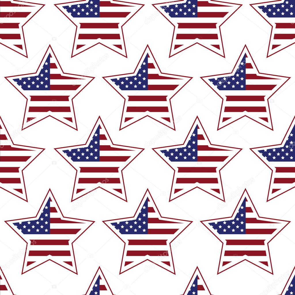 seamless pattern with american flag. vector illustration