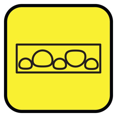 çizgi film uygulama simgesi, vektör illüstrasyonu