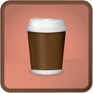 Bir fincan kahvenin vektör çizimi