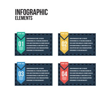 Bilgi ögeleri biçimlendirilmiş vektör illüstrasyonu