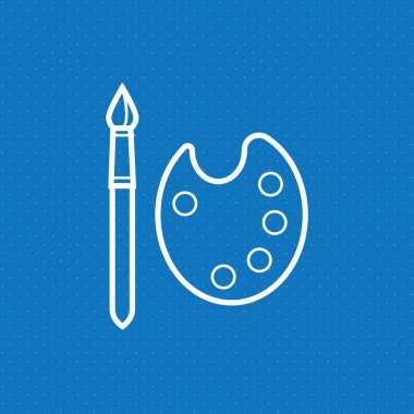 boya fırçası simgesi, vektör illüstrasyonu