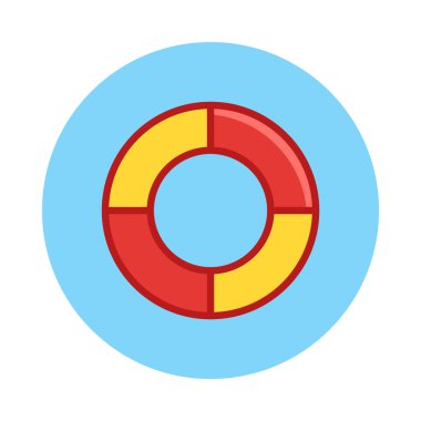 Renkli yaşam şamandırası simgesinin vektör çizimi