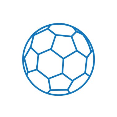 Futbol simgesi, renkli vektör illüstrasyonu