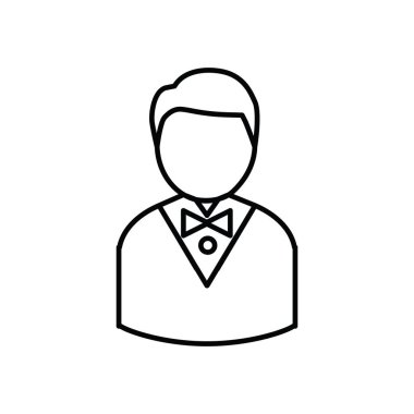 Garson düz simge, vektör illüstrasyonu