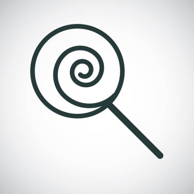 Basit lolipop simgesinin vektör çizimi