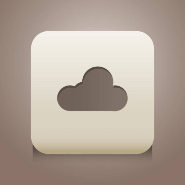 Bulut simgesi, vektör çizimi. düz tasarım biçimi