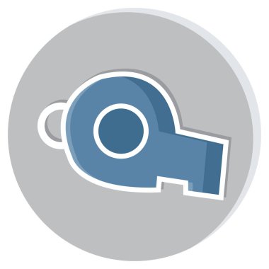 Islık düz simgesi, vektör illüstrasyonu