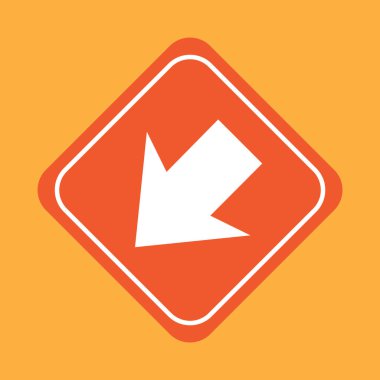 Yol işaretinin vektör illüstrasyonu