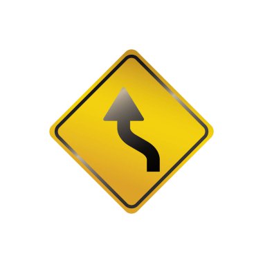 Beyaz zemin üzerinde trafik şeklinde yol işareti