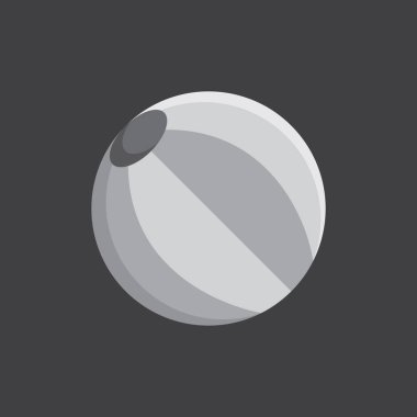 Plaj topu biçimlendirilmiş vektör illüstrasyonu