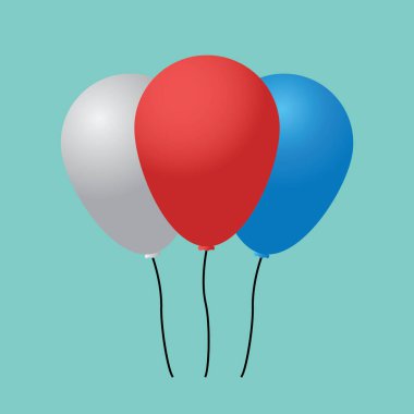 Almanya bayrağı taşıyan bir balonun vektör çizimi