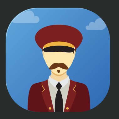 Düz tarzda bir adamın vektör illüstrasyonu.