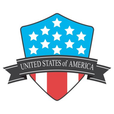 ABD sembolü, renkli vektör illüstrasyonu