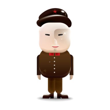 Genç Müslüman bir kadının çizgi film karakterinin vektör çizimi