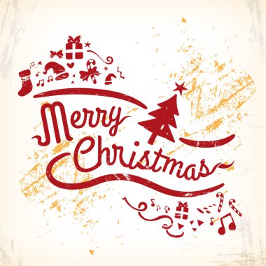 Noel tebrik kartı şablonu, renkli vektör çizimi