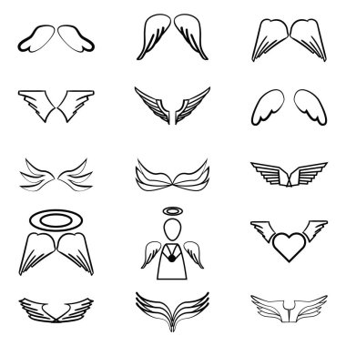 melek kanatlarının vektör kümeleri