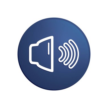 Hoparlör simgesi, vektör illüstrasyonu