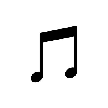 Müzik notası simgesi. vektör illüstrasyonu