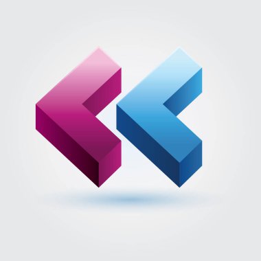 F harfi logosu. vektör illüstrasyonu