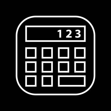 hesap makinesi simgesi vektör illüstrasyonu