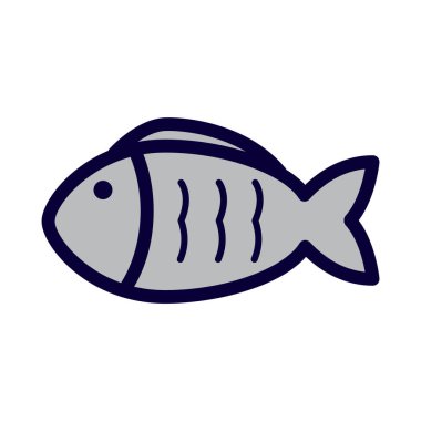 balık simgesi vektör illüstrasyonu