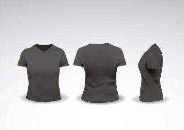 Boş t-shirt şablonunun vektör çizimi