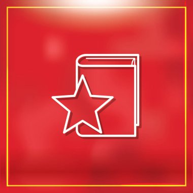 Kırmızı ve beyaz simgenin vektör illüstrasyonu