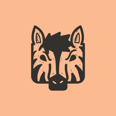 Hayvan kafasının vektör illüstrasyonu