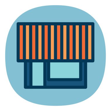 Modern alışveriş simgesinin vektör illüstrasyonu