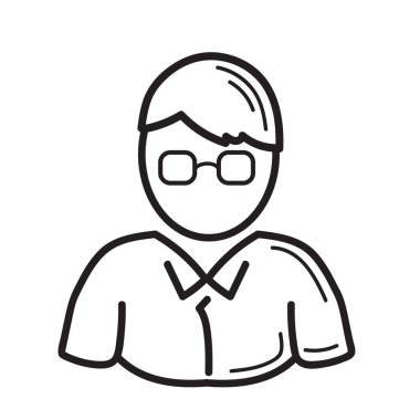 soyut insan simgesi, vektör illüstrasyonu