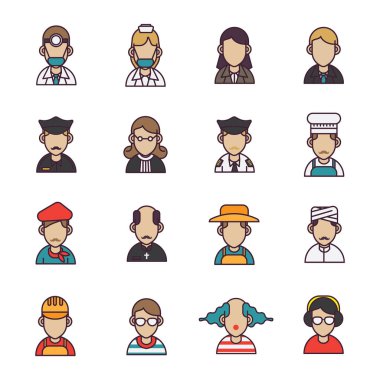 İş ve finans simgelerinin vektör illüstrasyonu