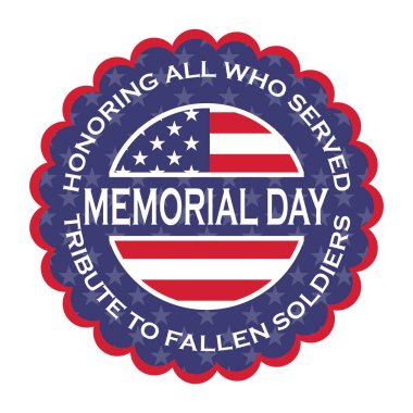 ABD Anma Günü tabelasının vektör illüstrasyonu