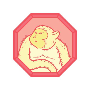 Bir çizgi film hayvanının vektör çizimi