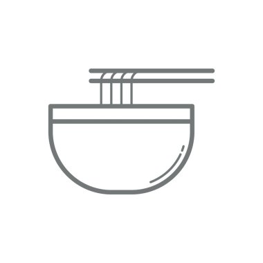 Erişte kasesi ikonu vektörü