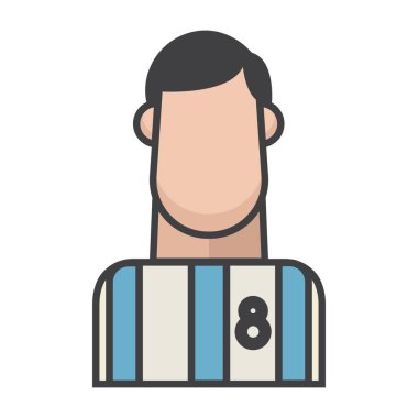 Futbolcu biçimlendirilmiş vektör çizimi