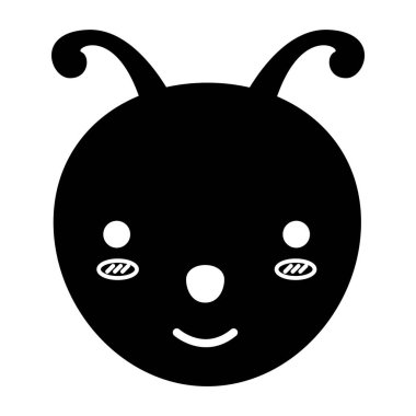 Bebek vektör illüstrasyonunun sevimli çizgi film yüzü