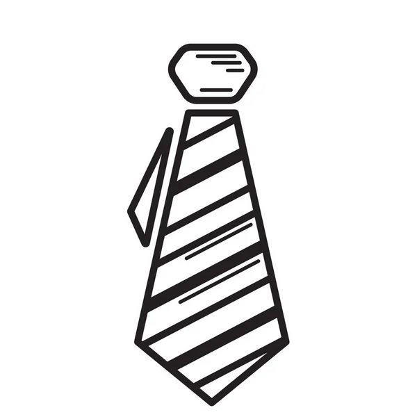 Tie Flat Icon Vector Illustration — Stock Vector