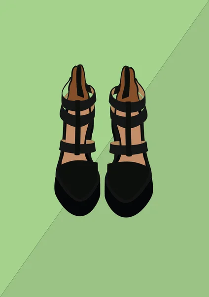 Zapatos Tacón Alto Diseño Vector Ilustración — Archivo Imágenes Vectoriales