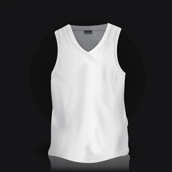 Μαύρο Shirt Λευκό Φόντο — Διανυσματικό Αρχείο