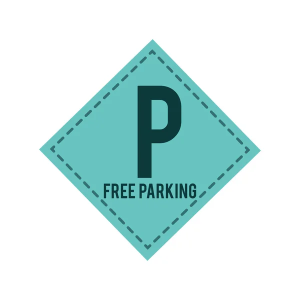 Бесплатный Знак Парковки Плоская Иконка Векторная Иллюстрация — стоковый вектор