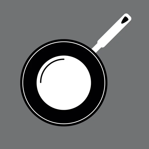Плоская Иконка Сковороды Векторная Иллюстрация — стоковый вектор