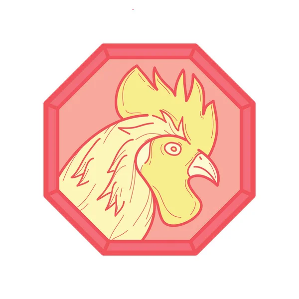 Ilustración Vectorial Icono Gallo — Vector de stock