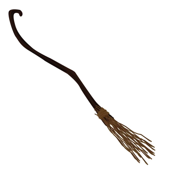 Broomstick Sorcière Vecteur Illustration Icône — Image vectorielle