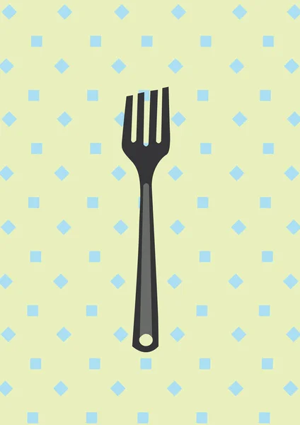 Fork 정형화 일러스트 — 스톡 벡터