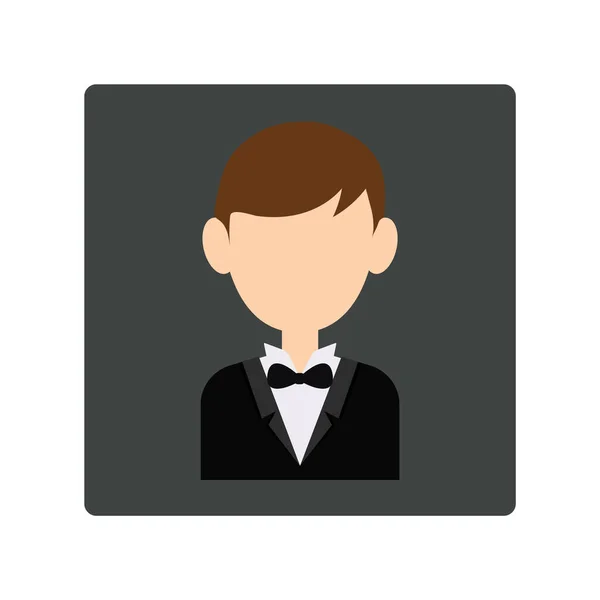 Businessman Avatar Icon Vector Illustration — Stock Vector