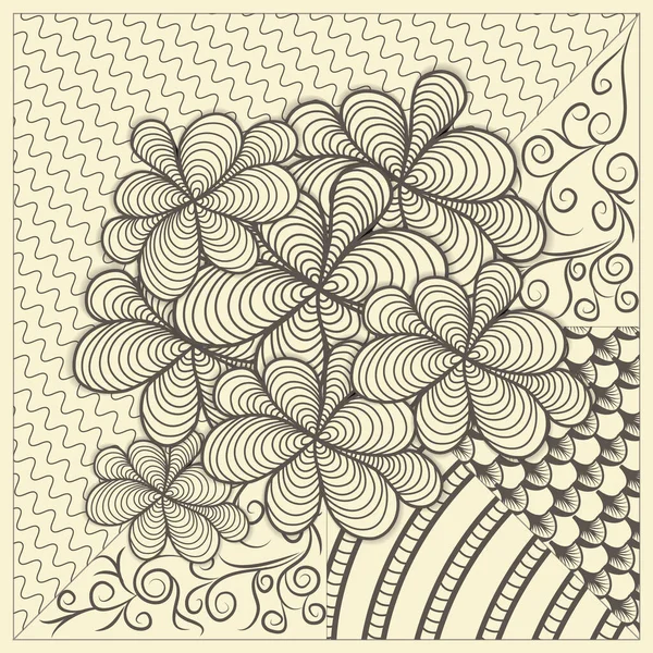 Illustration Vectorielle Fond Floral — Image vectorielle