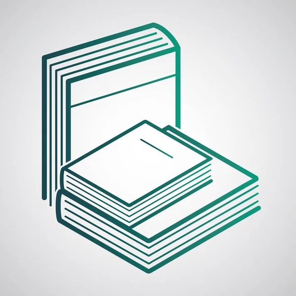 Logo Vectoriel Isométrique Des Livres — Image vectorielle